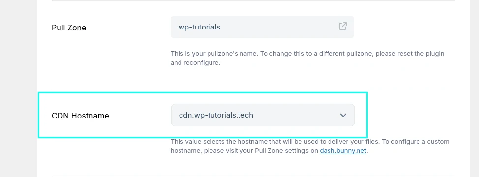 Choose your CDN host name