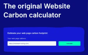 Website Carbon calculator