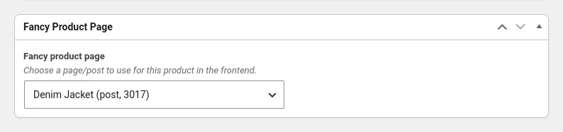 Fancy Product Page meta box
