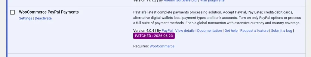 woocommerce-paypal-payments plugin list item