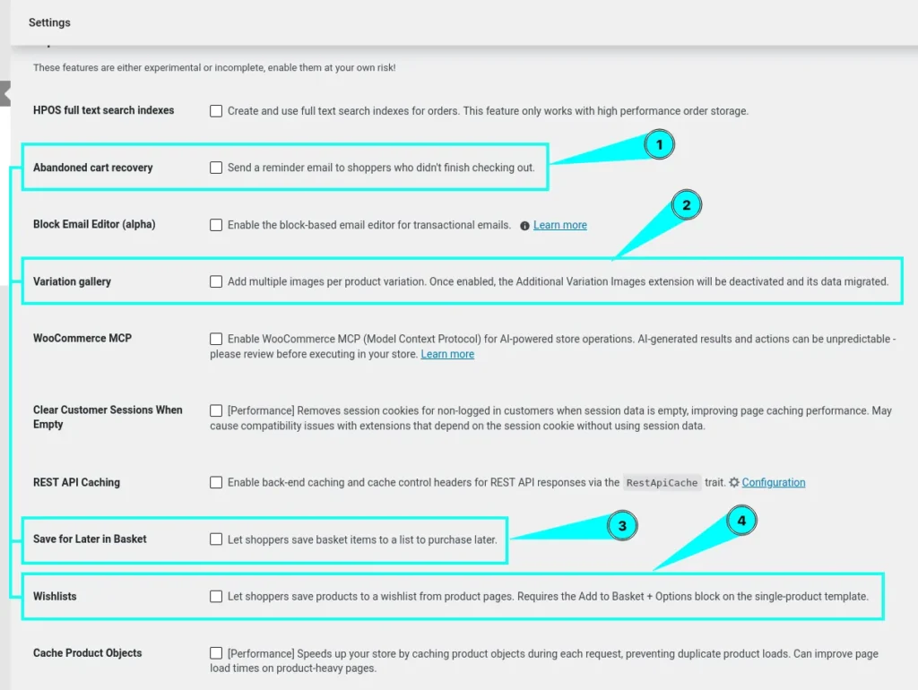 Experimental features in WooCommerce 11