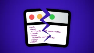 Broken web page